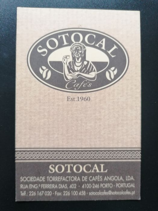 Conjunto de 4 calendários de bolso dos Cafés Sotocal