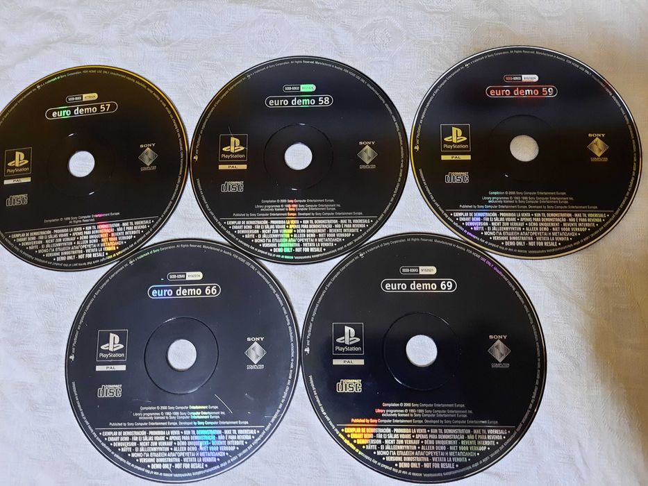 Euro Demos playstation ps1 one ps2 ps3 jogos Discs 26\35\100 etc