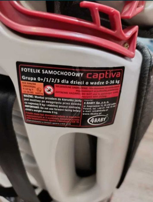 Fotelik samochodowy 4 baby 9-36kg