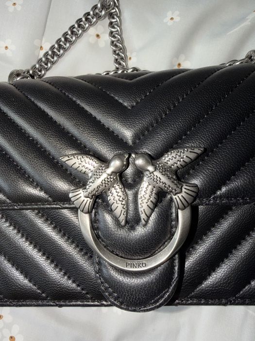 Torebka skórzana pinko crossbody