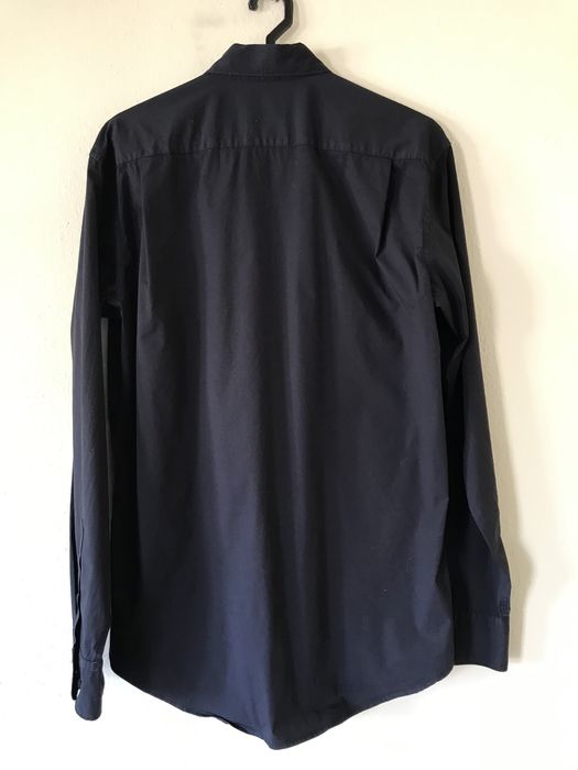 Camisa azul-marinho da Sacoor Brothers