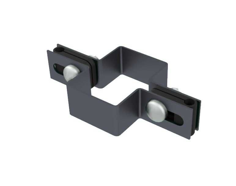 OBEJMA do slupka ogrodzeń 60х40mm KOŃCOWE, NAROŻNE, PRZELOTOWE