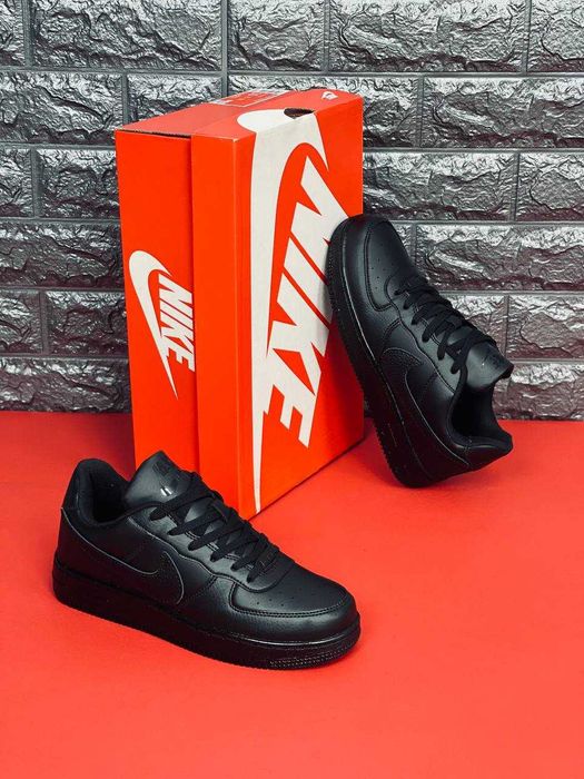 Кроссовки Nike Air Force мужские черные кросовки Найк Форс аф1