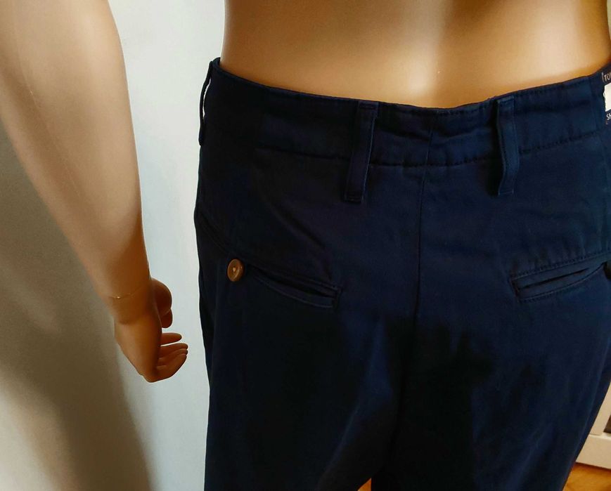 Calças Tommy Hilfiger Femeninas Azuis Escuro Novas