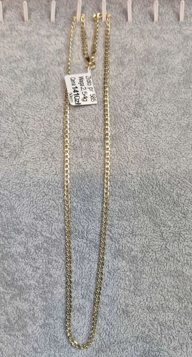 Łańcuszek złoty 2,54g 585, 14k 50cm; Komis Jasło Igielna