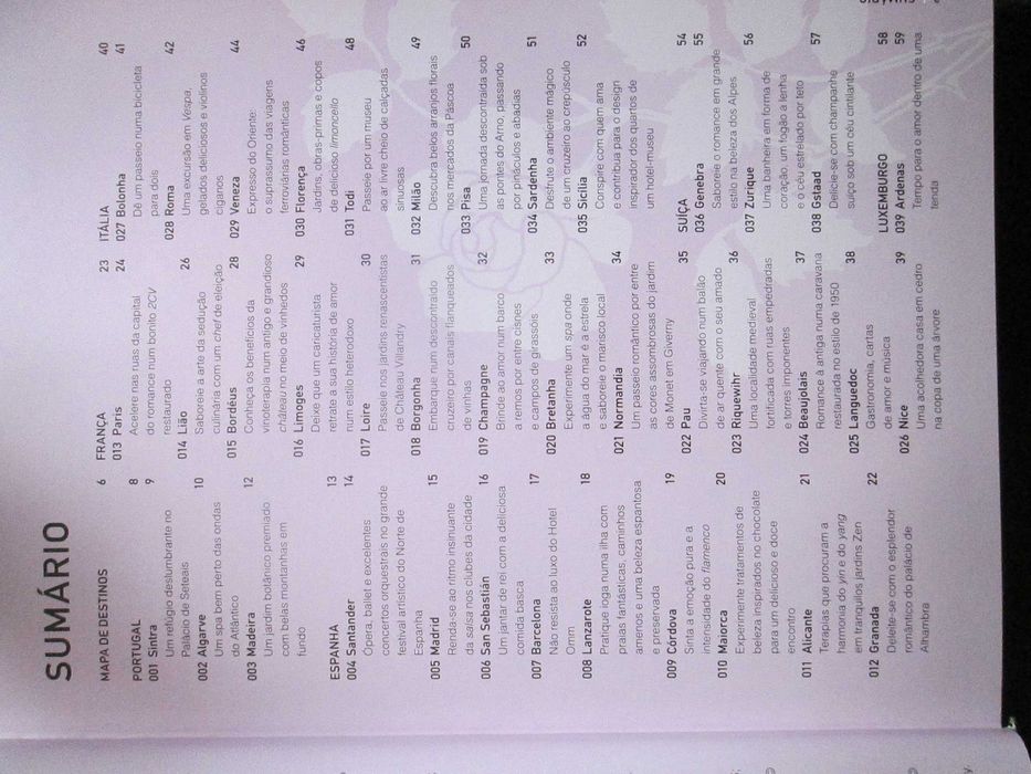 101 Fins-de-Semana Românticos na Europa, encadernado e muito ilustrado