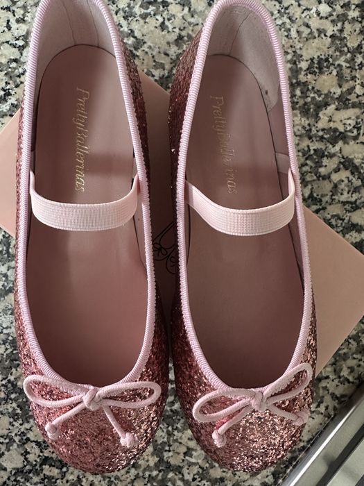 Sabrinas menina rosa glitter Pretty Bailarinas