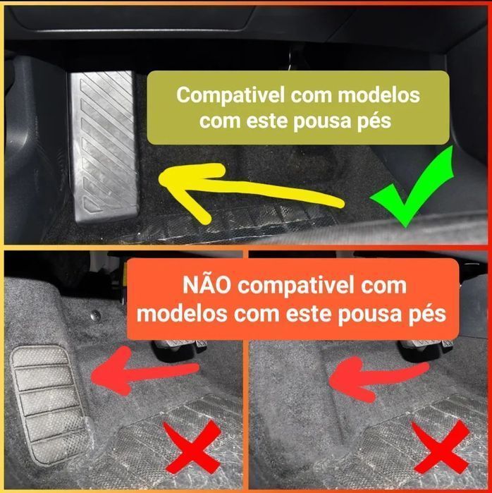 Capas Pedais Alumínio VW Audi Seat Skoda - Caixa Automática 3 peças
