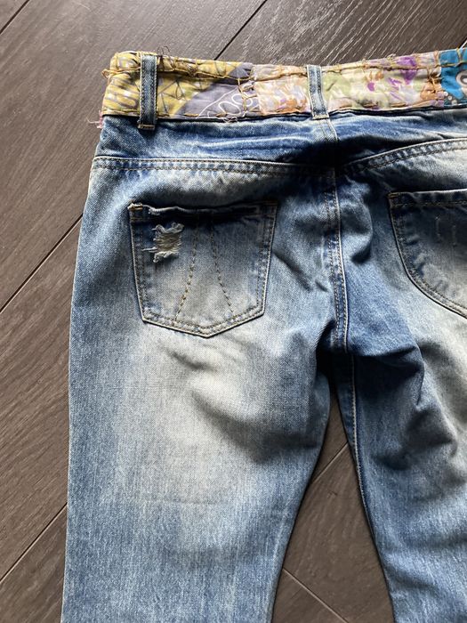 Desigual spodnie jeansowe jeans jeansy patchwork 36 jak nowe