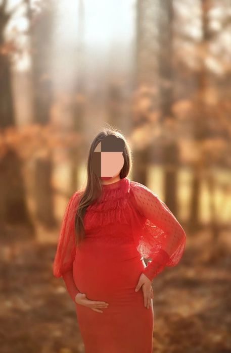 Suknia sukienka do sesji ciążowej