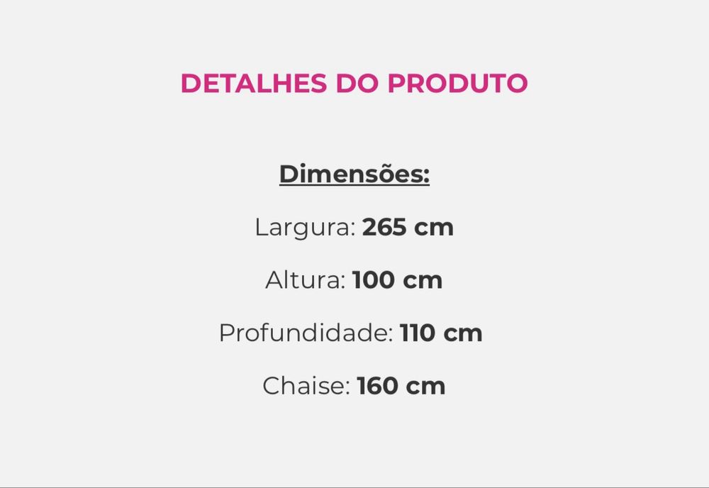 Sofa NOVO com chaise longue