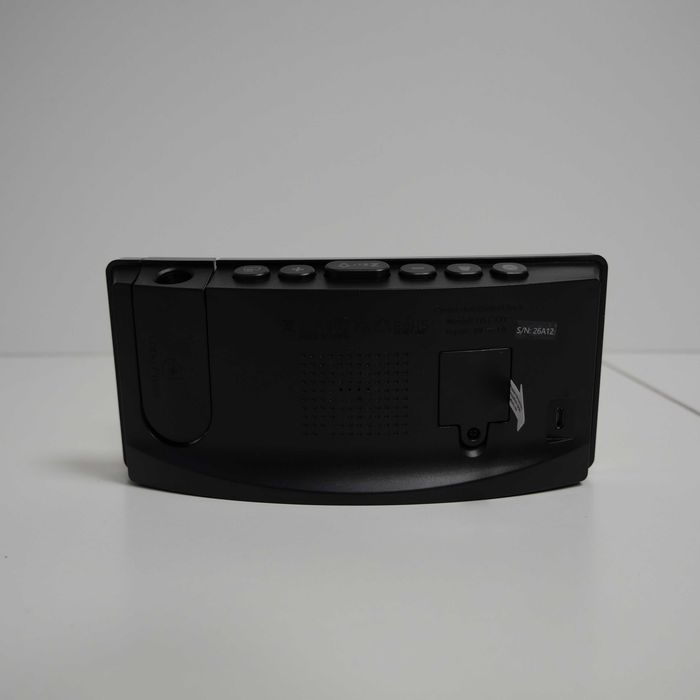 Zegar LED z projektorem LA-C337 - budzik, USB, wyświetlacz niebieski