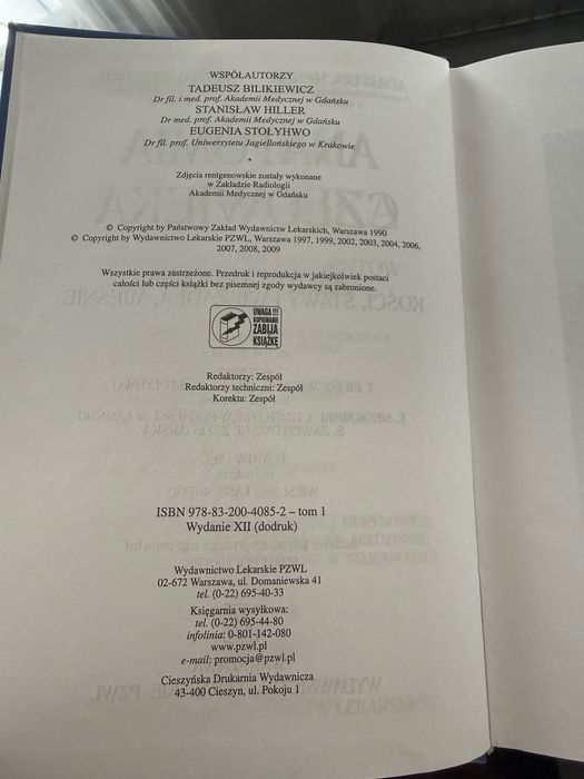 Anatomia człowieka bochenek PZWL