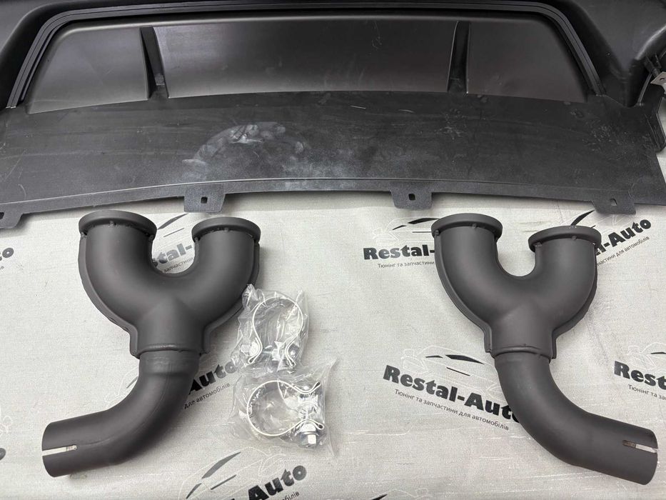 Дифузор накладка заднього бампера ауді ку5 80а 16-20 року | стиль SQ5