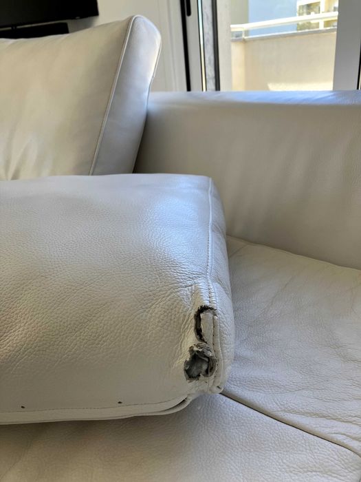 Sofá Antarte de pele branca