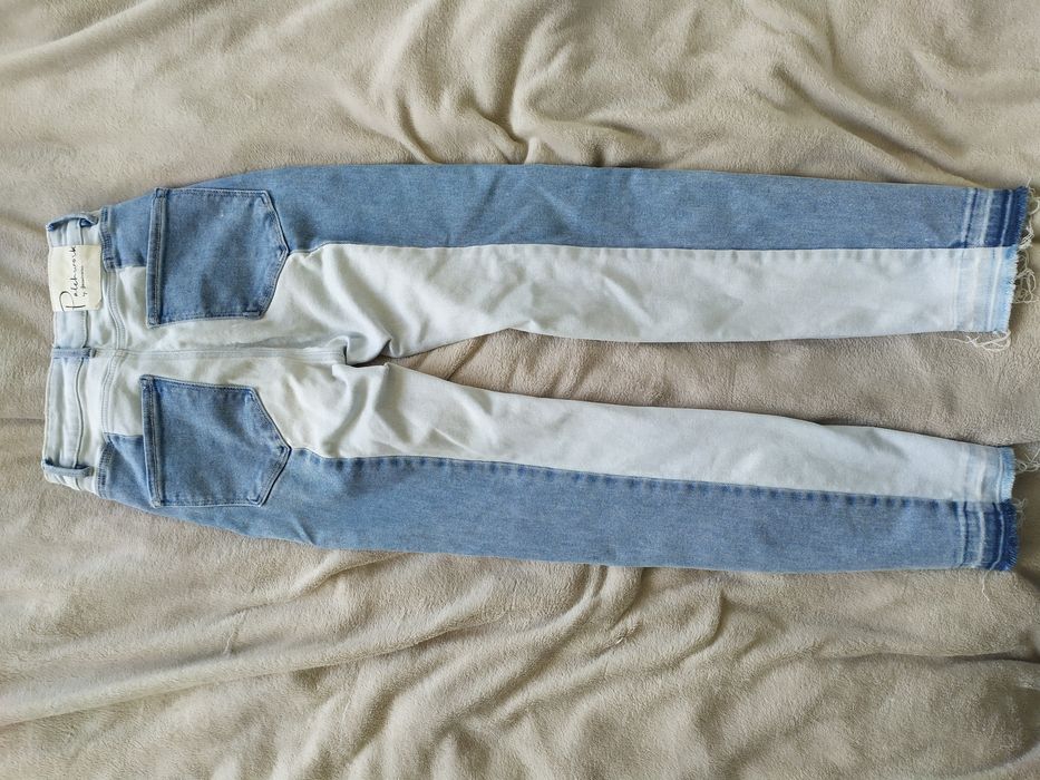 Jeansy Patchwork Stradivarius XS 34