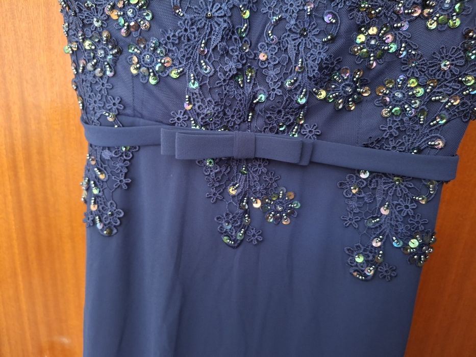 Vestido cerimónia Azul escuro - tamanho 46