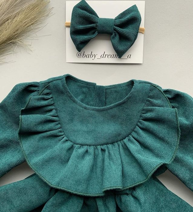 Сукня дитяча 62 розмір святкова новорічна сукня зелена зеленого кольор