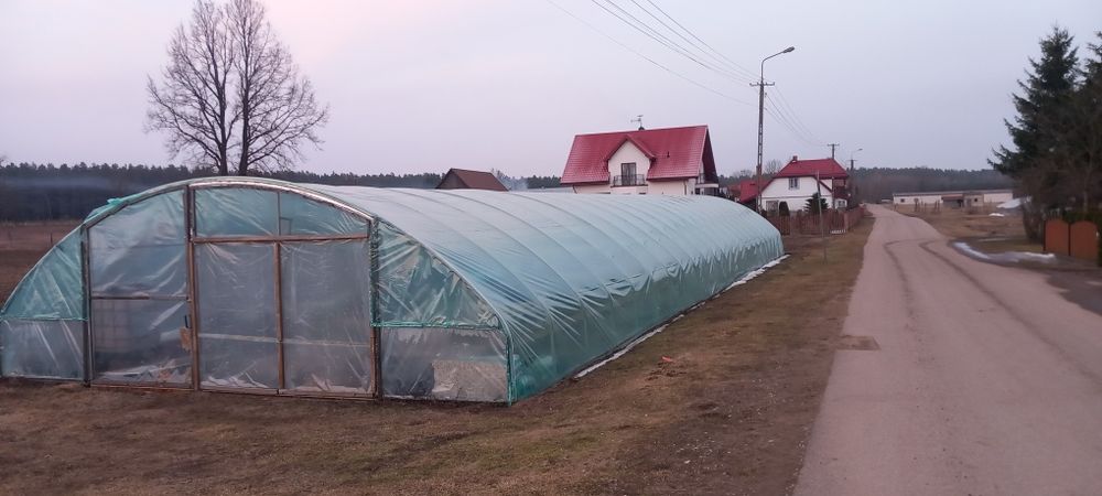 Namiot foliowy 7x30 z piecem , solidny