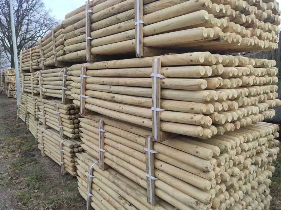 Paliki i Palisady toczone  do Sadzenia drzewek i Ogrodzeń