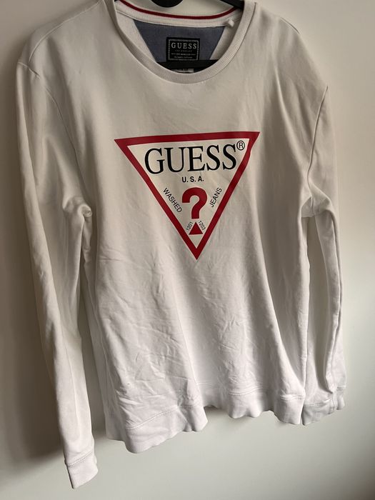 Biala meska bluza guess L