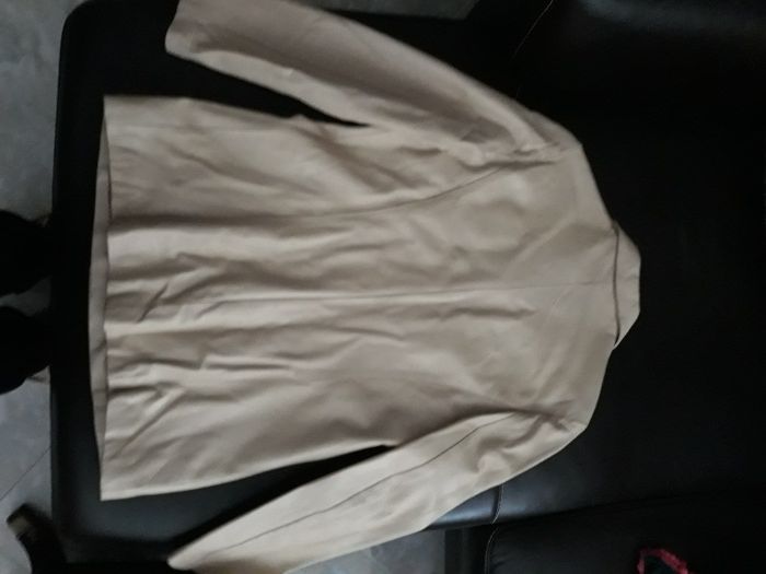 Casaco de pele genuina cor creme