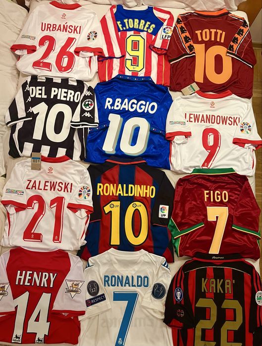 Piłka nożna Koszulki Piłkarskie Legendy Retro Ronaldo Totti Zalewski