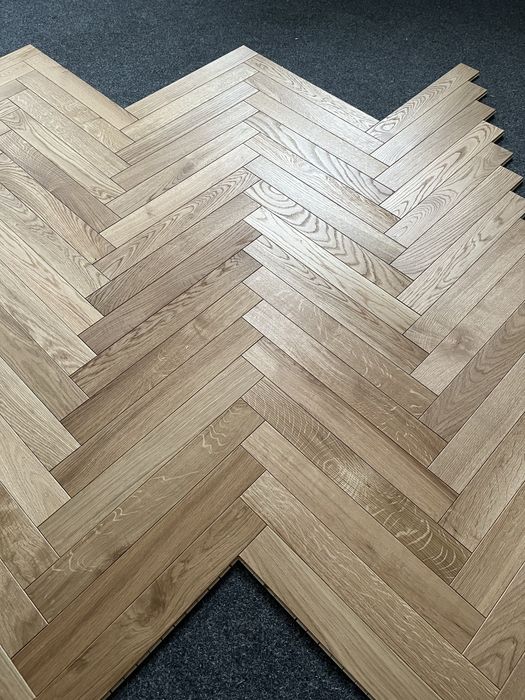 Podłoga Drewniana Jodełka Dąb Natur, 11x70x490mm,Olej UV x2, Od ręki