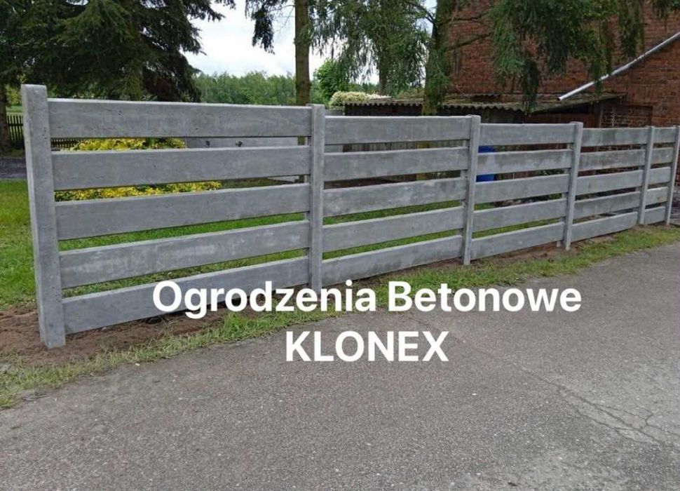 Ogrodzenia betonowe od producenta KLONEX Transport Montaż