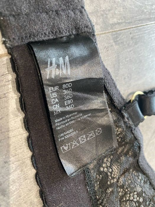 Koronkowy biustonosz H&M 80D miękki stanik