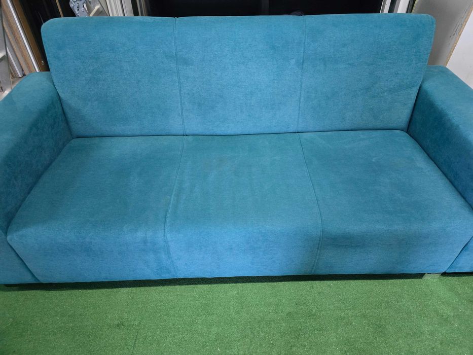 Sofá azul turquesa como novo entrega gratuita