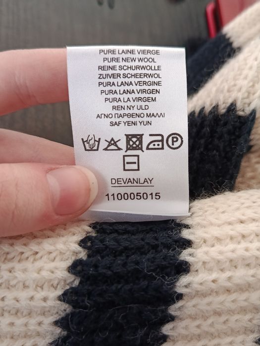 Оригінальний довгий шарф lacoste (100% вовна, 250см завдовжки, 25см у ширину)