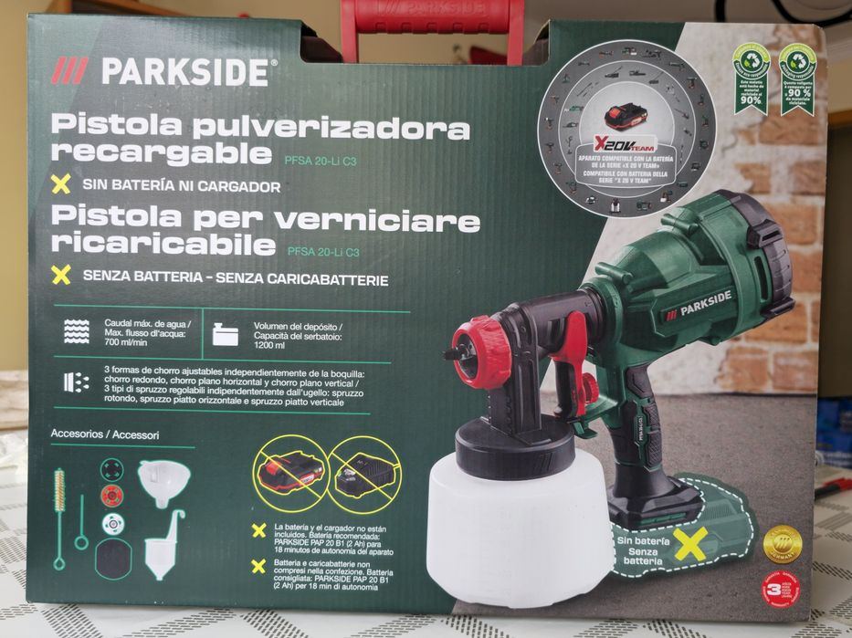 Pestola de pintura 20v parkside