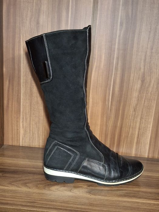 Зимові чоботи, натуральна шкіра, натуральна замша, 38р