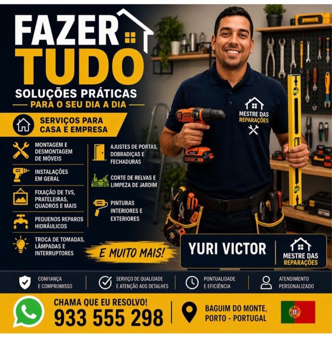 Manutenção de Casas: Reparações, Canalização e Montagens