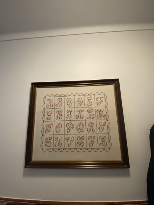 Quadro bordado a ponto de cruz
