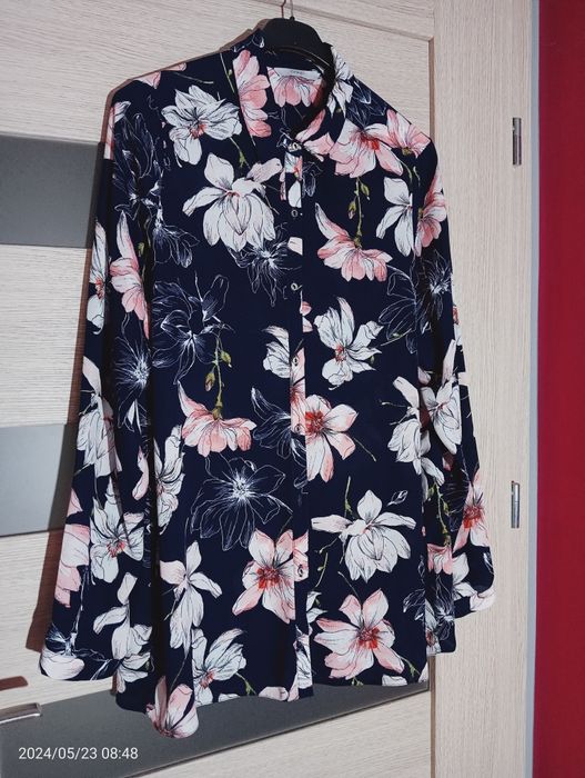 Bluzeczka koszula damska z długim rękawem