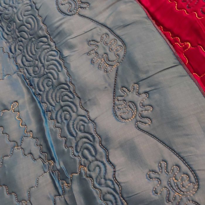 Colcha acolchoada bordada dupla face64729900118403125