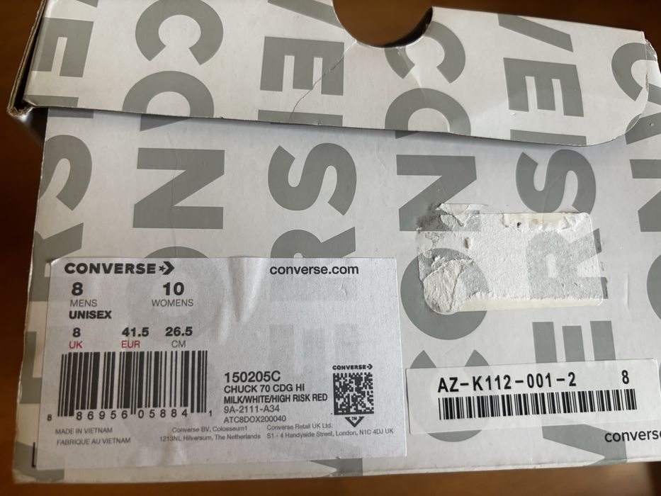 Кеди  Converse x Comme Des Garcons PLAY  Жіночі 41.5 Розмір