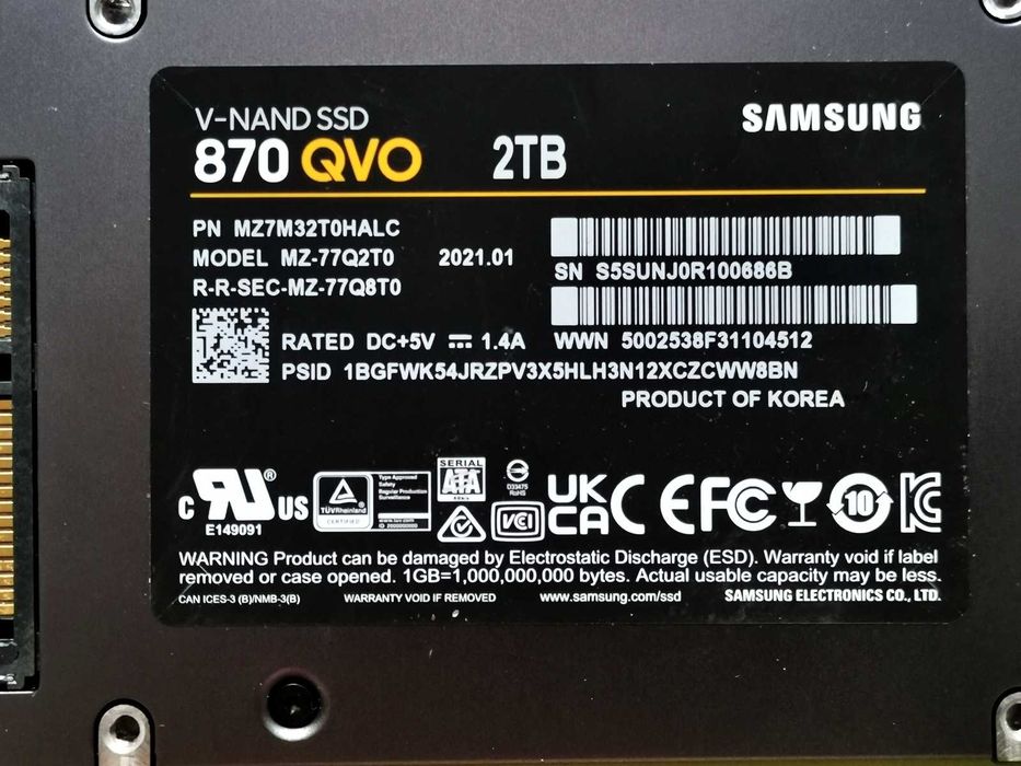 SSD 2TB Samsung 870 QvO