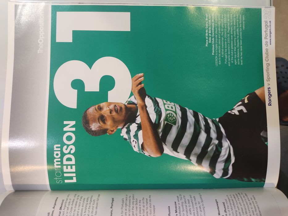 Programa oficial Rangers Sporting UEFA 2007/08