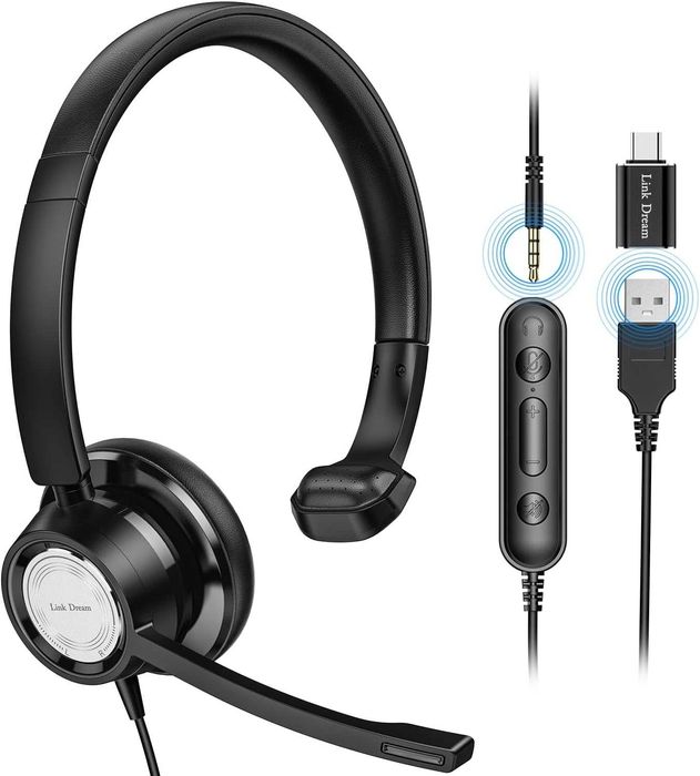 Link Dream H365 Zestaw słuchawkowy USB z mikrofonem Call Center