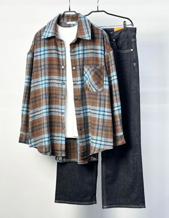 Джинси miss bonbon ,рубашка в клітинку my stat