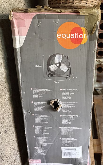 Ventoinha industrial Equation