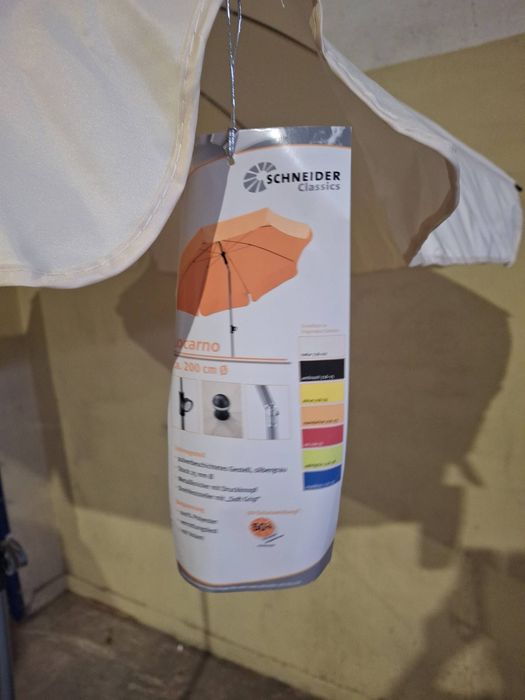OUTLET Parasol klasyczny Schneider beżowy 200 x 220 cm