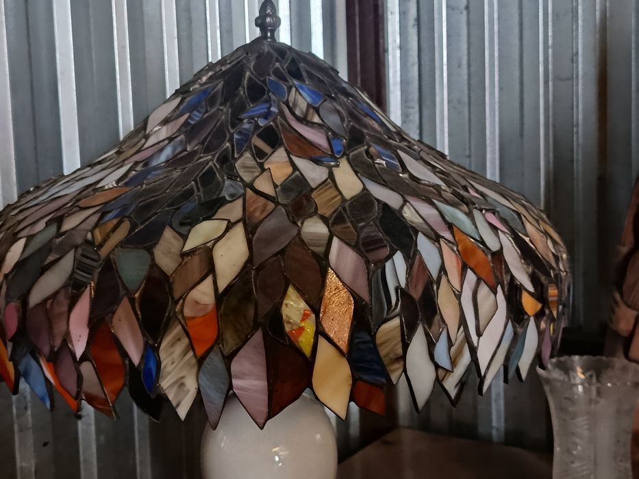 Lampa witrażowa - TIFFANI - porcelana - 60 cm- super stan