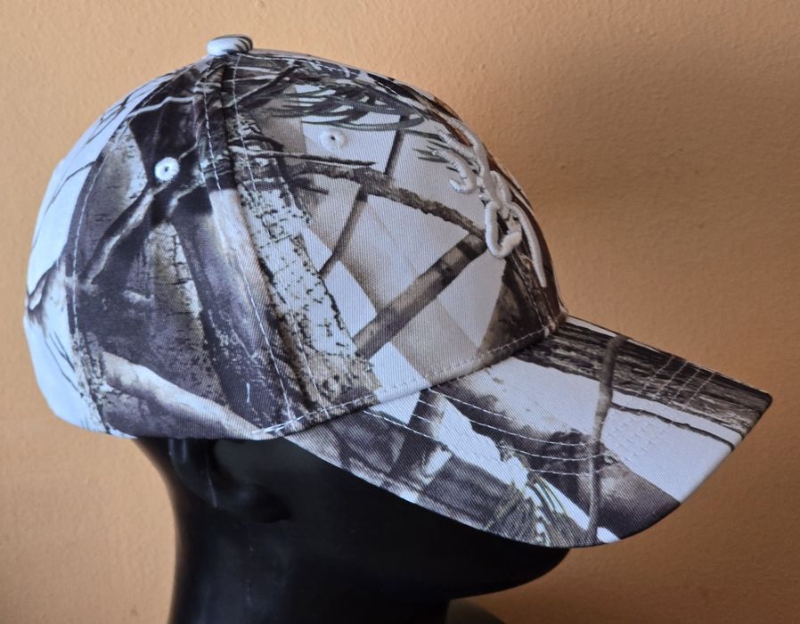 Czapka myśliwska wędkarska na polowanie ŁOWY kamuflaż. One size. NOWA