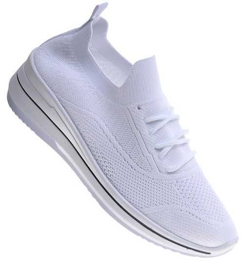 Buty materiałowe Białe