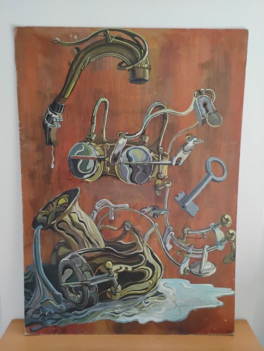 Pintura a óleo sobre platex Luis B. Ortiz de Zárate