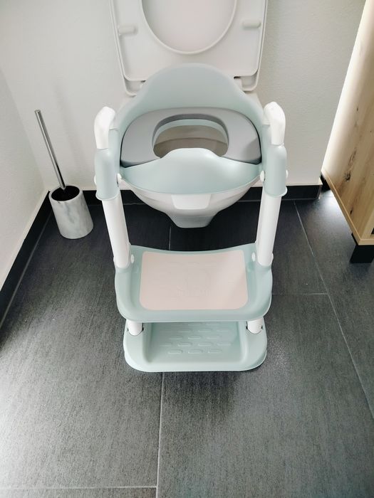 Дитяче складне сидіння на унітаз зі сходами та ручками
